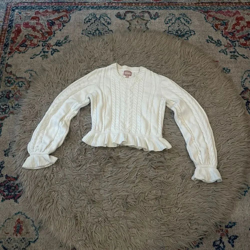 Show Me Your Mumu Ridley Ruffle Sweater size Medium